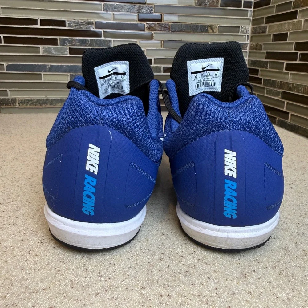 Nike Zoom Rival D 10 Mens 12 Blue &  White Track Field Racing‎ Spikes 907566-400